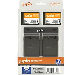 Jupio 2x&amp;nbsp;Battery BLX-1 2280mAh +&amp;nbsp;USB Dual Charger pro OM&amp;nbsp;system