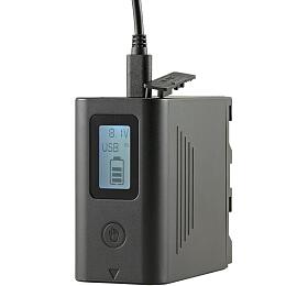 Baterie Jupio *ProLine* NP-F970 LCD (Micro USB + Type C input / USB 5V 2.1A output) 10050mAh