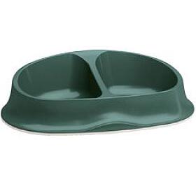 Miska plast dvojmiska SMART 2x0,25l zelen Zolux