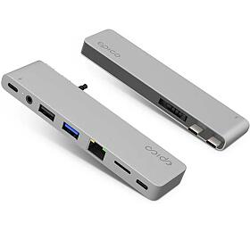 EPICO Hub Pro III s rozhranm USB-C pro notebooky - stbrn