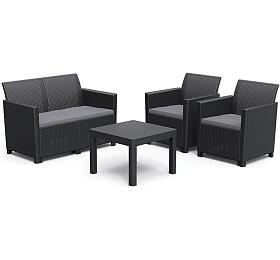 CLAIRE 2 SEATERS SOFA set - grafit Keter