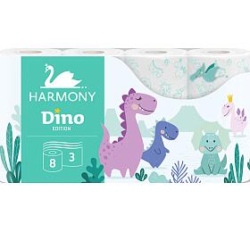 Harmony Dino dtsk 3vrstv toaletn papr, role 17,5 m, 8 rol