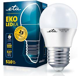 rovka LED ETA EKO LEDka mini globe 6W, E27, tepl bl