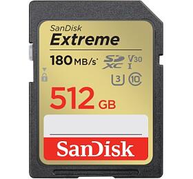 SanDisk Extreme 512 GB SDXC Memory Card 180 MB/s and 130 MB/s, UHS-I, Class 10, U3, V30