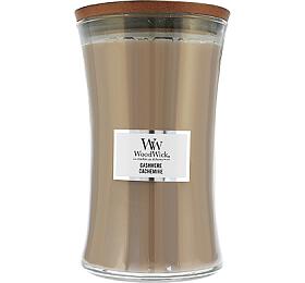 WoodWick Sklo velk/Cashmere vonn svka s devnm knotem 609,5 g