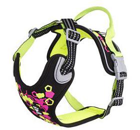 Postroj Hurtta Weekend Warrior neon 60-80cm