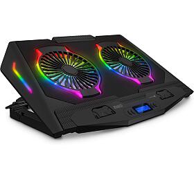 CONNECT IT NEO RGB podsvcen chladic podloka pod notebook, ERN (CCP-3020-BK)