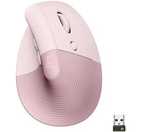 Logitech Lift Vertical Ergonomic Mouse - ROSE/DARK ROSE - EMEA (910-006478)