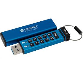 Kingston flash disk 8GB IronKey Keypad 200, FIPS 140-3 Lvl 3 (Pending) AES-256 Encrypted (IKKP200/8GB)