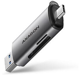 AXAGON čtečka paměťových karet MicroSD/SD / CRE-SAC / USB-A / USB-C / 3.2 Gen1 /
