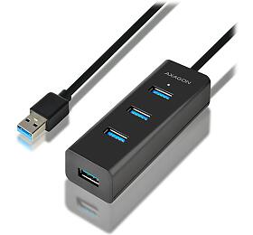 AXAGON hub USB-A / HUE-S2BL / USB 3.2 Gen1 / 4x USB-A / MicroUSB / 1,2m