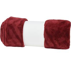 HOMESTYLING Deka flanel 130 x 160 cm burgundy erven KO-AAE332050