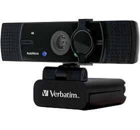 Verbatim USB webkamera AWC-03 se dvma mikrofony, ultra HD, 4K s automatickm ostenm, ern (49580)