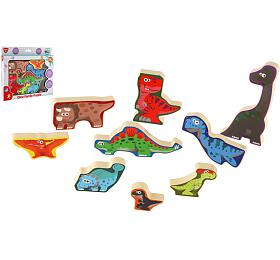 Teddies Puzzle/Vkldaka deskov dinosaui 20x14cm v krabice 24x21x2cm 24m+