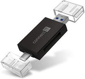 CONNECT IT USB-C/USB-A čtečka karet (CFF-1020-BK)