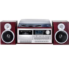Hi-Fi systm Trevi, TT 1072 DAB WD, s gramofonem, CD-MP3 pehrva, kazetov pehrva, DAB/DAB+/FM PLL, dlkov ovldn, 17 W