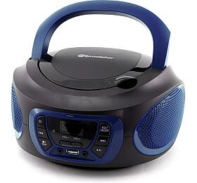 Pehrva Roadstar, CDR-365U/BLue, penosn, CD/MP3, rdio PLL, USB, AUX IN, CD, displej, 2x2 W, barva modr