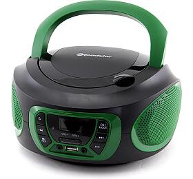 Pehrva Roadstar, CDR-365U/GReen, penosn, CD/MP3, rdio PLL, USB, AUX IN, CD, displej, 2x2 W, barva zelen