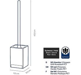 KELA WC sada Cube polyresin černá KL-23690