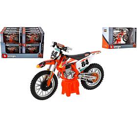 Teddies Motorka Bburago KTM 450 SX-F Factory Edition (2018) kov/plast 12cm v krabice 12ks v boxu