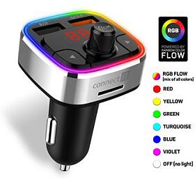 CONNECT IT CarRGB Bluetooth transmitter, 2xUSB+MicroSD, STBRN (CCC-9090-SL)