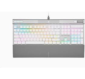 Corsair herní klávesnice K70 RGB PRO Optical-Mechanical, Backlit RGB LED, Corsair OPX, White, White PBT Keycaps (CH-910951A-NA)