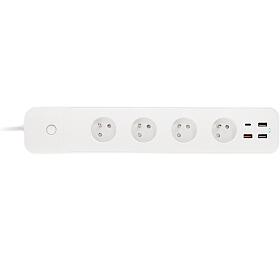 iGET HOME Power 4 USB - Smart WiFi prodluovac pvod 4x AC 230V s 4x USB portem a menm spoteby (75020804)