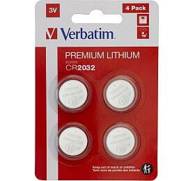 Lithiové CR2032 3V baterie PREMIUM 4ks/pack Verbatim (49533)