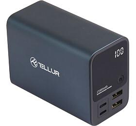 Tellur PD903 Ultra Pro 27000mAh Powerbank 222.5W, 2xQC3.0 22.5W + 2xPD100W, LCD display, modr (TLL158391)