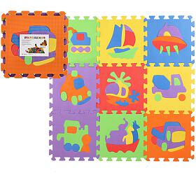 Teddies Pnov puzzle Dopravn prostedky 29x29x1cm 10ks ve flii