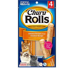 Churu Cat Rolls Chicken wraps&amp;Chicken cream 4x10g