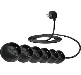 Connect IT 6z, 3m, bezvyp,černý