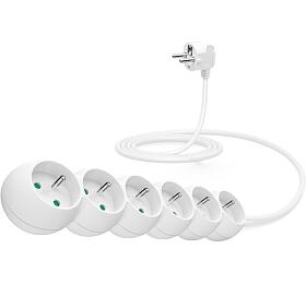 Connect IT 6z, 2m, bezvyp, bílý
