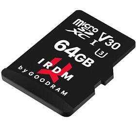 GOODRAM microSDXC karta 64GB IRDM (R:100/W:70 MB/s), UHS-I Class 10, U3, V30 + Adapter (IR-M3AA-0640R12)