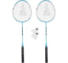 Badmintonov set SULOV RULYT, 2x raketa, 2x mek, vak - svtle modr