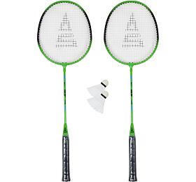 Badmintonov set SULOV RULYT, 2x raketa, 2x mek, vak - zeleno-ern