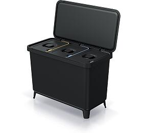 Odpadkový koš Prosperplast SYSTEMA 3x10l černý