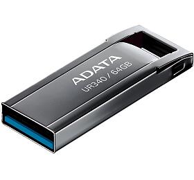 A-Data ADATA Flash Disk 64GB UR340, USB 3.2 Dash Drive, kov leskl ern (AROY-UR340-64GBK)