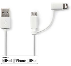Kabel 2 v 1 NEDIS CCGP39400WT10
