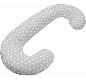 Univerzální kojící polštář New Baby ve tvaru C, Hvězdičky, šedý