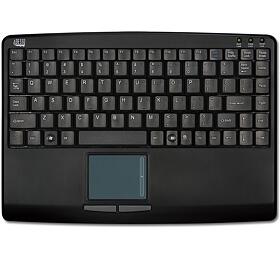 Adesso AKB-410UB/ drtov klvesnice/ mini/ touchpad/ USB/ ern/ US layout