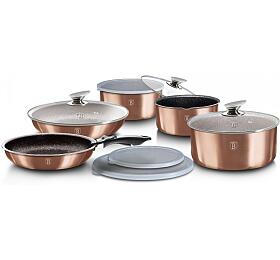 Sada ndob s odnmatelnou rukojet BERLINGERHAUS Rosegold Metallic Line BH-1591, 12 ks