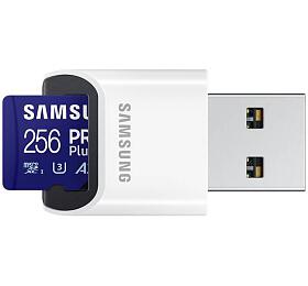 Samsung samsung/micro SDXC/256GB/USB 3.0/USB-A/Class 10/+ Adaptr/Modr (MB-MD256SB/WW)