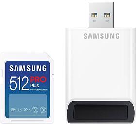 Samsung samsung / SDXC / 512GB / USB 3.0/USB-A/Class 10/+ Adaptr/Modr (MB-SD512SB/WW)