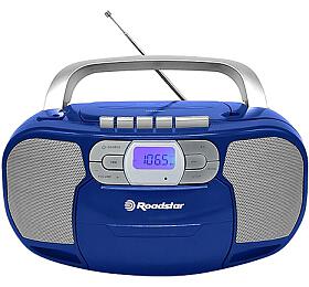 Radiomagnetofon Roadstar, RCR-4635UMPBL, PLL FM, CD MP3, USB, AUX in, modr