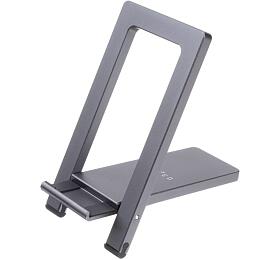 Hlinkov stojnek FIXED Frame Pocket na stl pro mobiln telefony, space gray