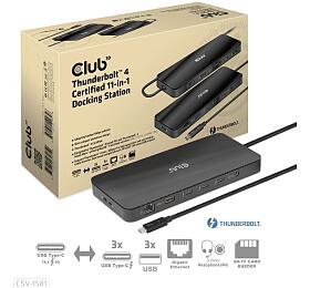 Club 3D Club3D Dokovac stanice Thunderbolt 4 certifikovan 11v1, 3xUSB-C, 3xUSB-A, PD (CSV-1581)