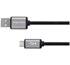 Kabel KRUGER & MATZ KM1240 Basic USB/USB-C 1,8m Black KRUGERMATZ