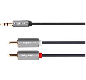Kabel Kruger&Matz KM1214 Basic JACK 3.5 stereo/2xCINCH 1,8m