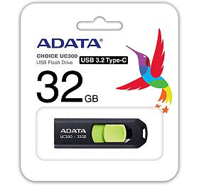 ADATA UC300/32GB/USB 3.2/USB-C/ern (ACHO-UC300-32G-RBK/GN)